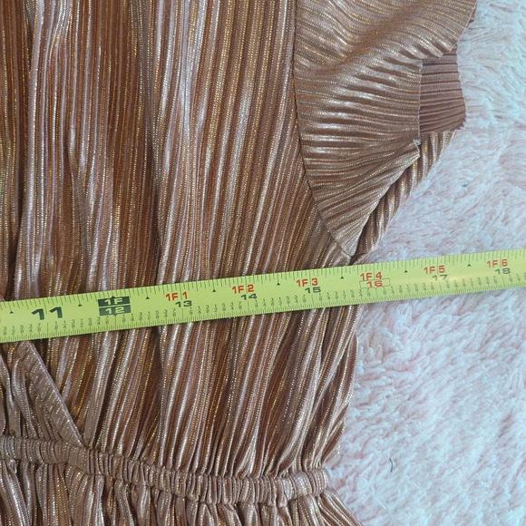 See and Be‎ Seen Bronze Gold Maxi Dress Size Small - Picture 8 of 10